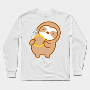 Cute Wedding Ring Sloth Long Sleeve T-Shirt